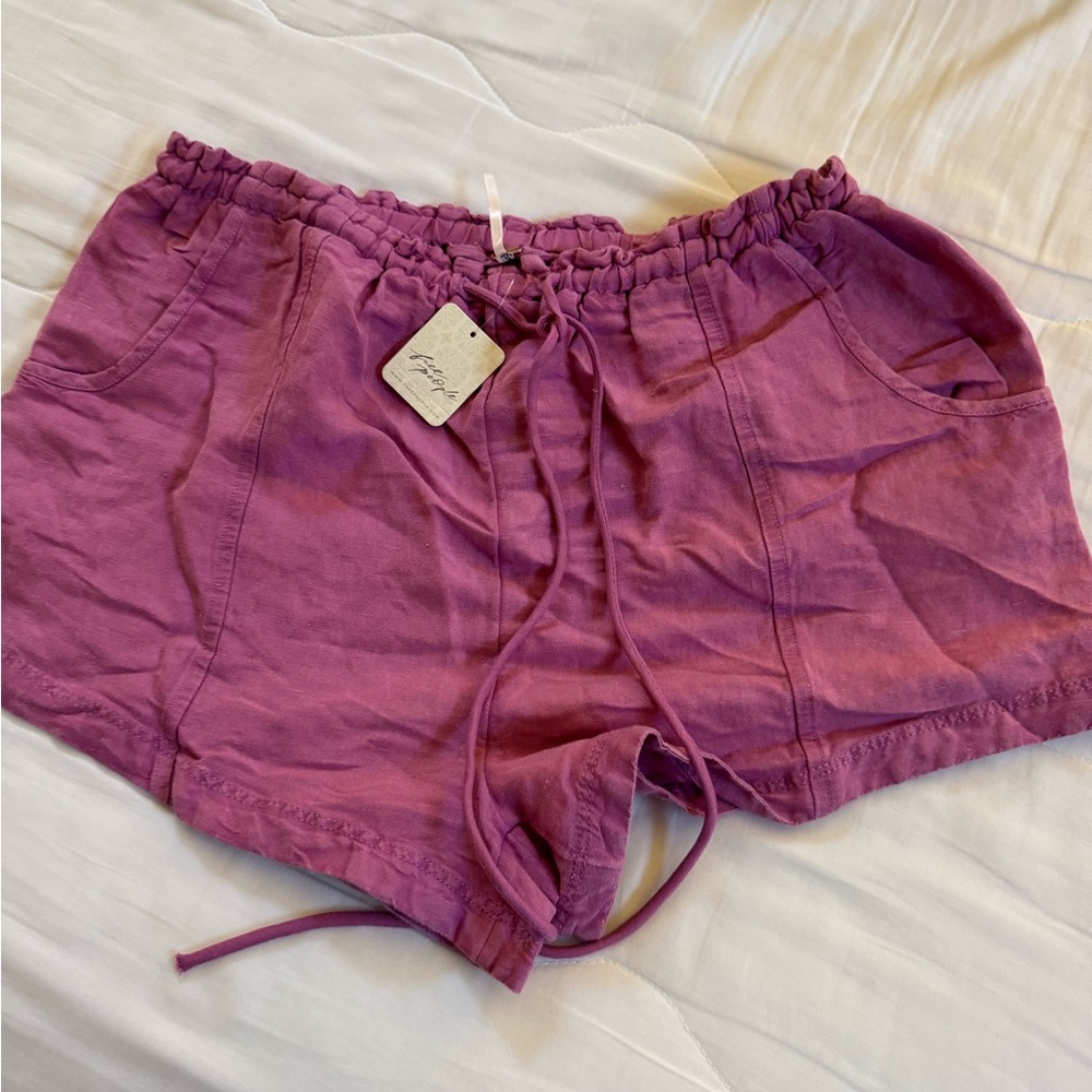 Free People Purple High Waist Shorts